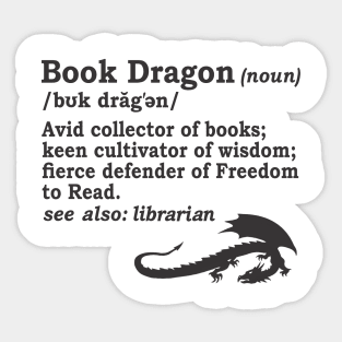 Book Dragon Definition Sticker